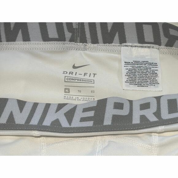 Nike Pro Pants Tights Boys White XL Compression Base Layer Track Workout Gym Run - Picture 5 of 5